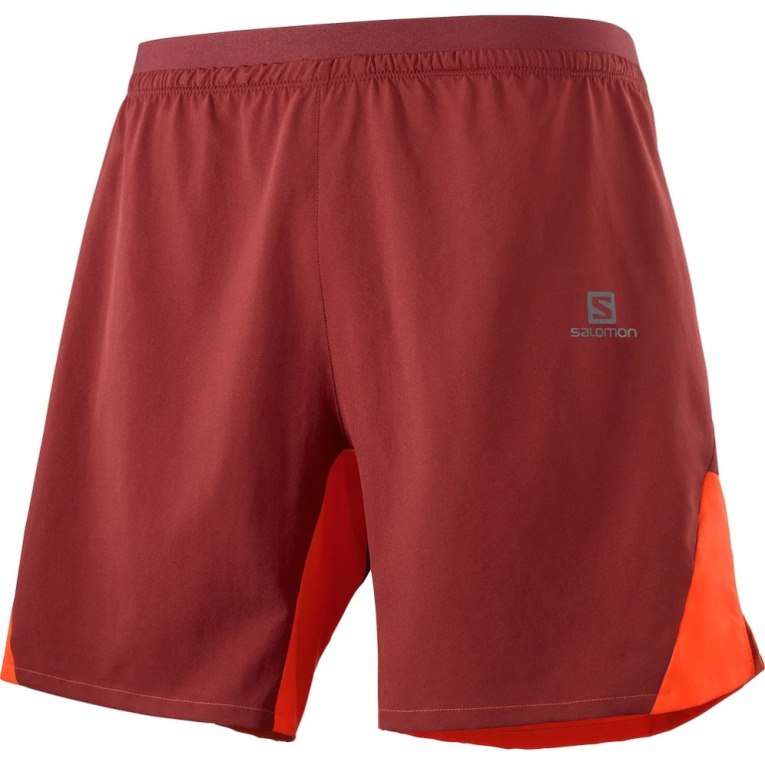 Red Salomon Cross 7'' No Liner Men's Shorts | PH 09273F